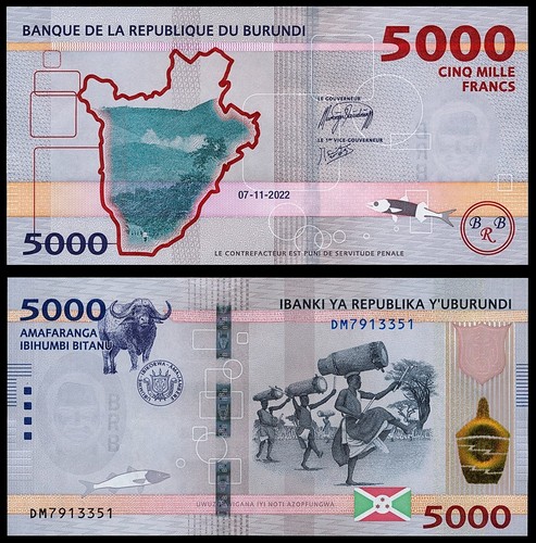 Burundi 5000 franchi 2022 - 5000,